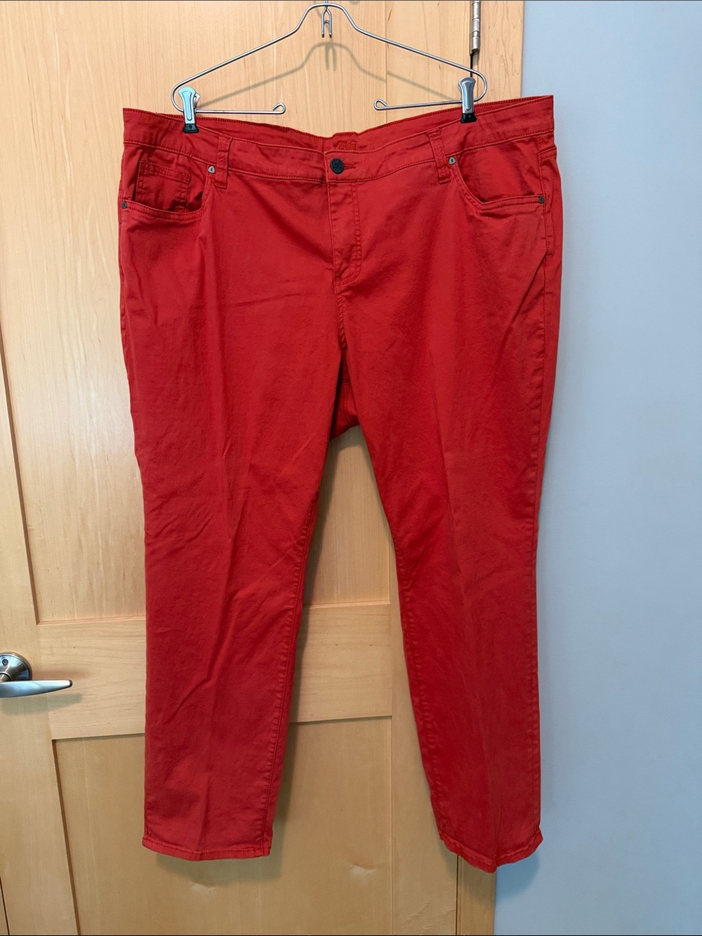 Kut from the Kloth Kate Orange Cropped Boyfriend Jeans